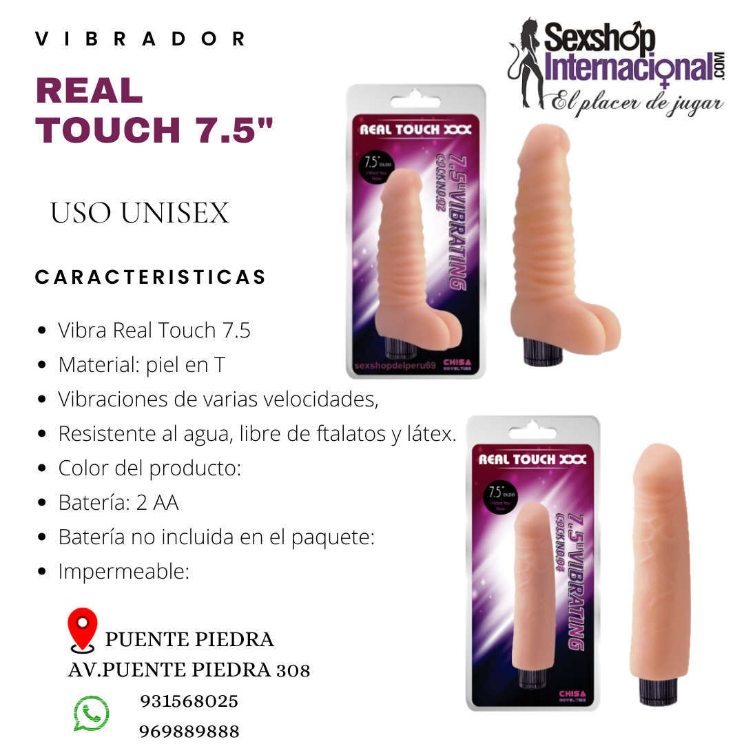 VIBRADOR REALISTA 7.5 CON Y SIN TESTICULOS SEXSHOP INTERNACIONAL 931568025